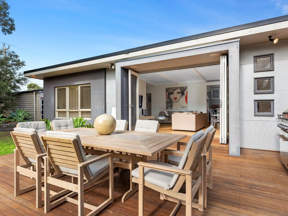 Outdoor deck with BBQ