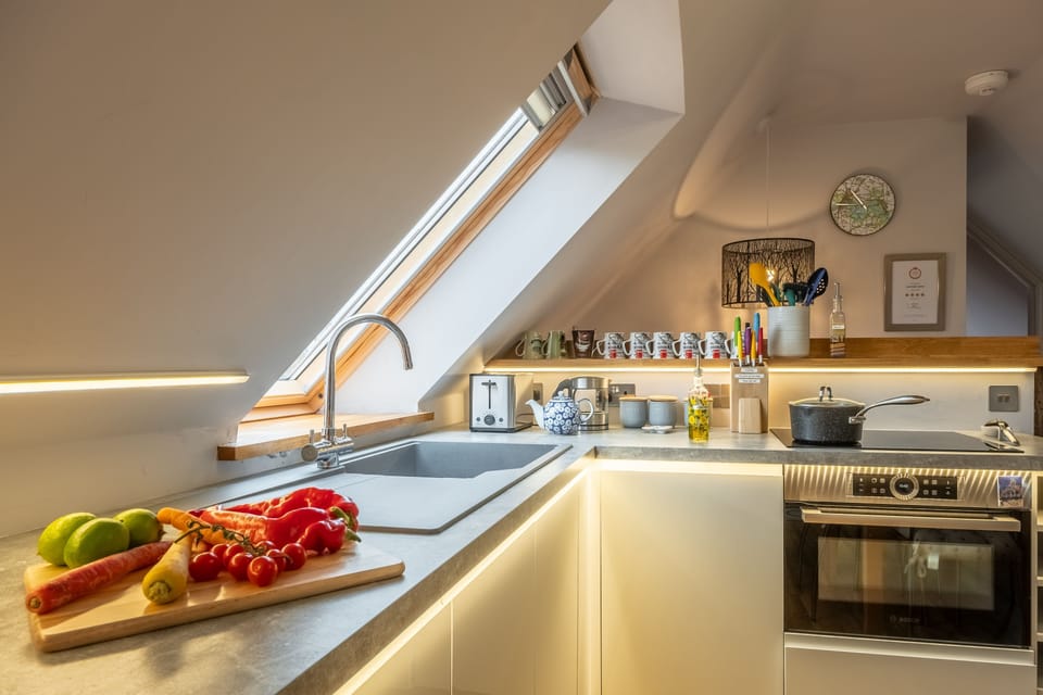 First floor: Kitchen with views