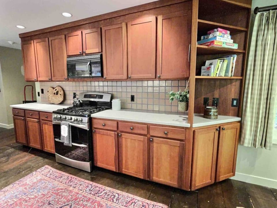 Experience the timeless elegance of our wooden kitchen