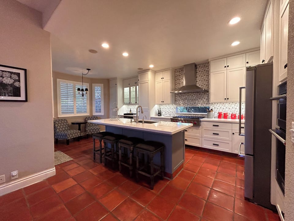 Large open gourmet kitchen