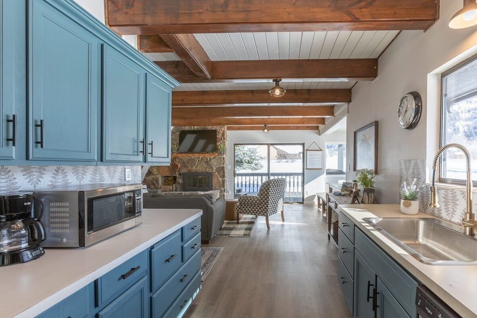 Perfect galley style kitchen with all the amenities needed during your stay.