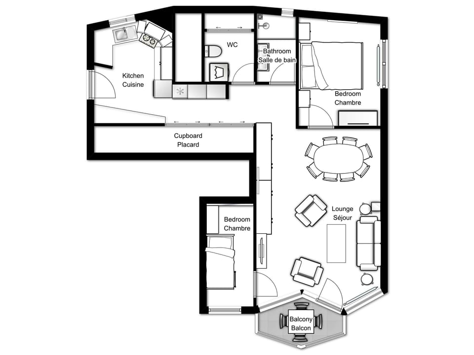 Le Beausite C Apartment floorplan