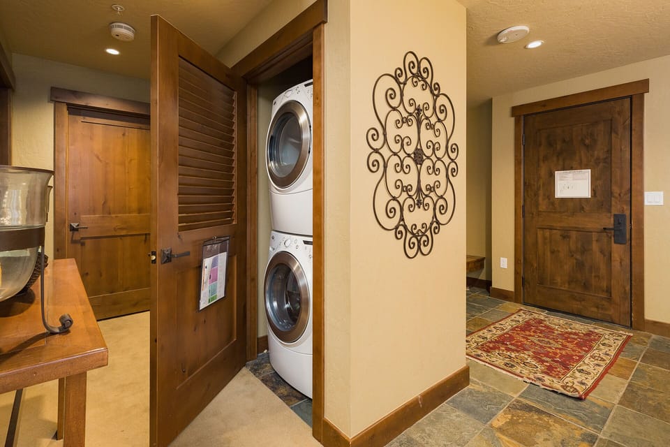Clothes washer and dryer.