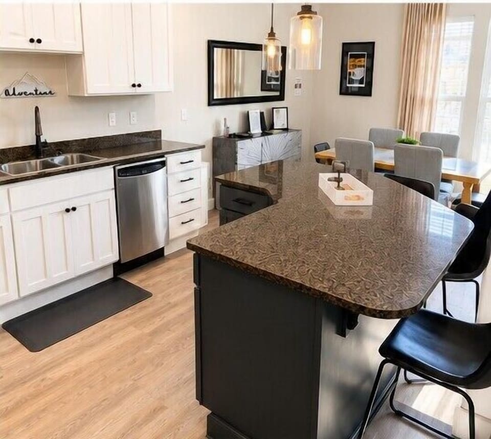 kitchen with new flooring