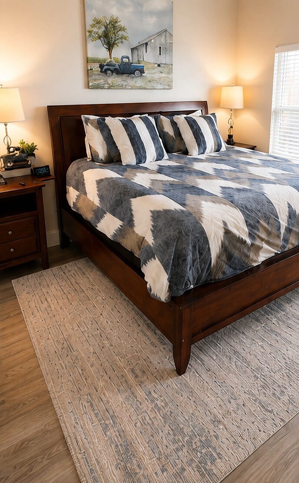 Master bedroom with new flooring