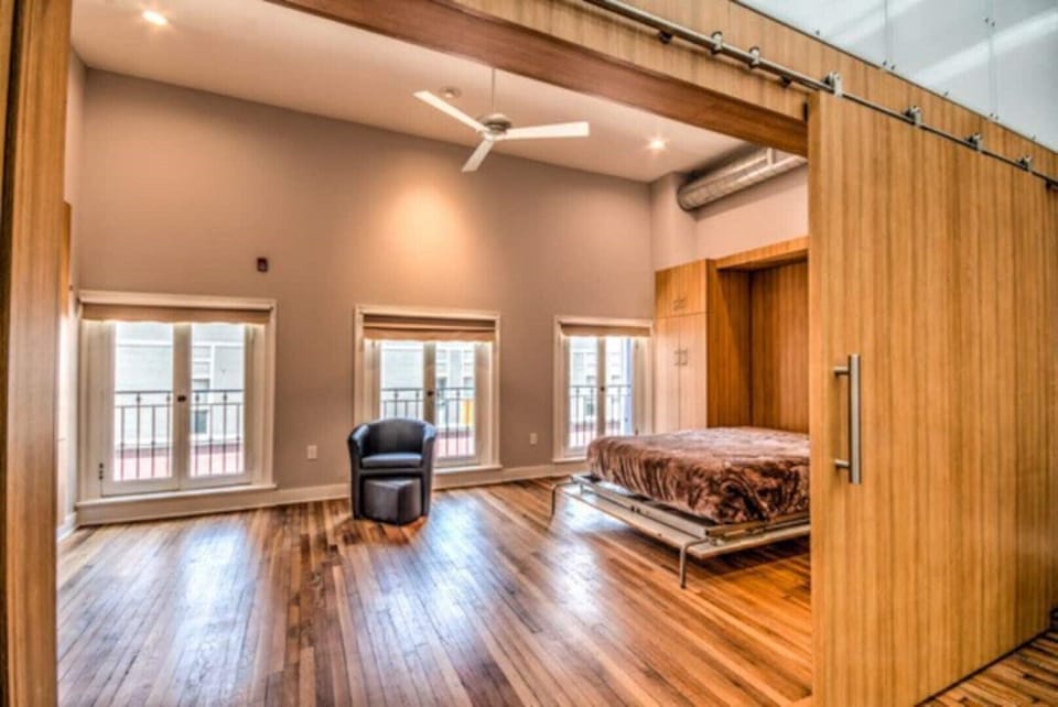 Bedroom 3 off game room, Queen Murphy bed, Smart TV.