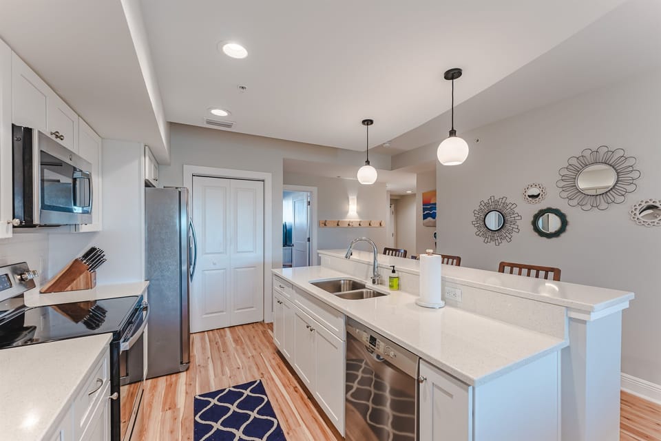 Fully-stocked kitchen
