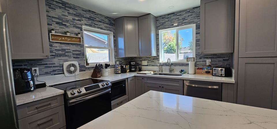 Fully stocked kitchen