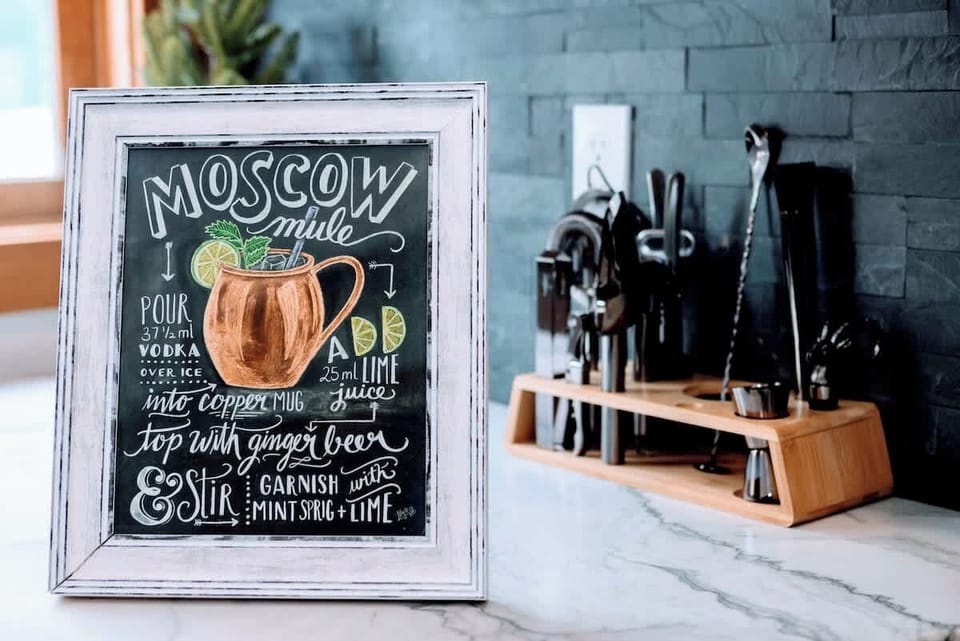 Enjoy a fun cocktail in our newly finished basement 