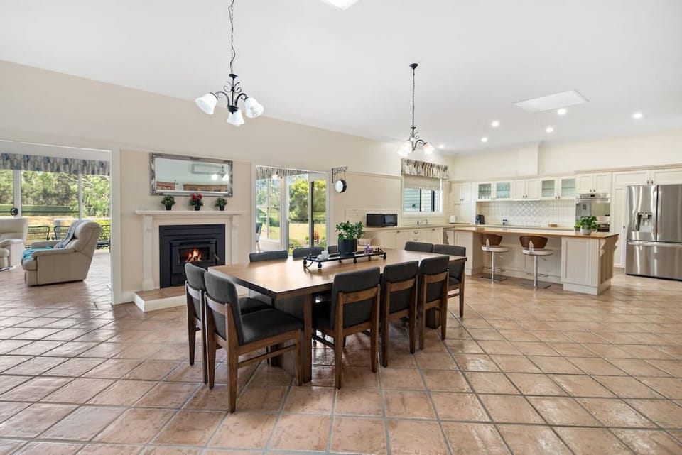 warm dining area