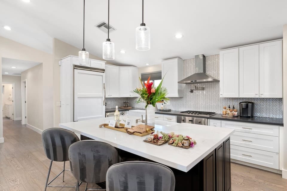 "This is a fabulous house in a well established area Gourmet kitchen and resort like backyard"