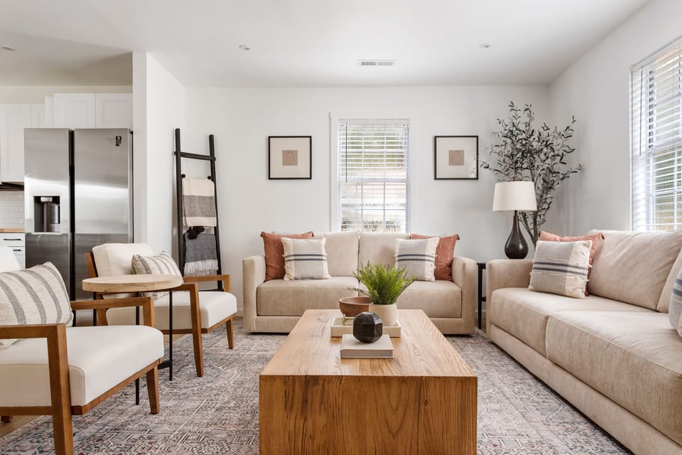 Beautiful Living Room with Smart TV