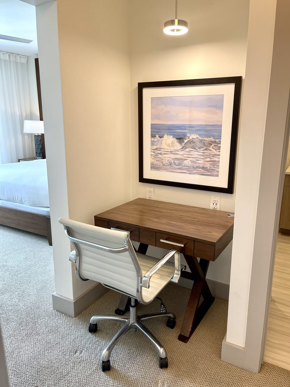 Private work desk located in the master bedroom