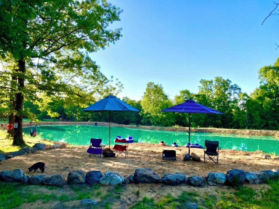 The Beach shared with cabin guests
