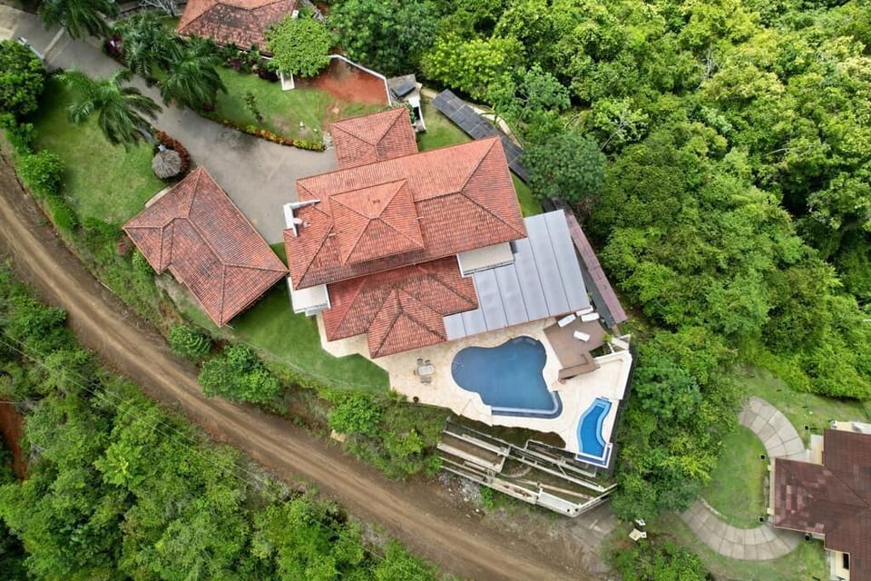 Aerial view of our estate.  Luxury+spacious+private!    