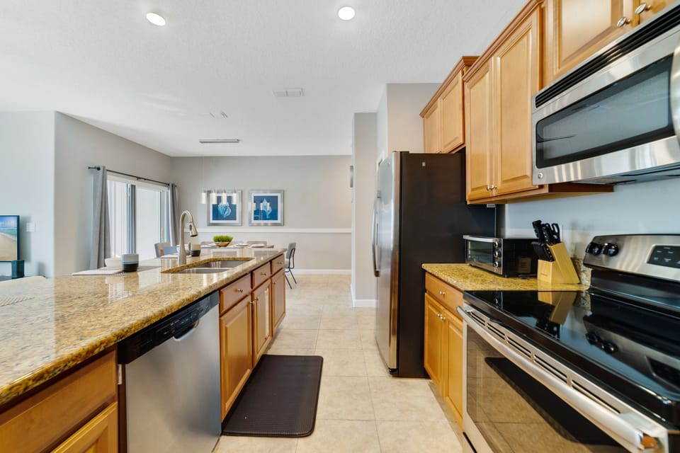 Fully equipped kitchen with a counter-top