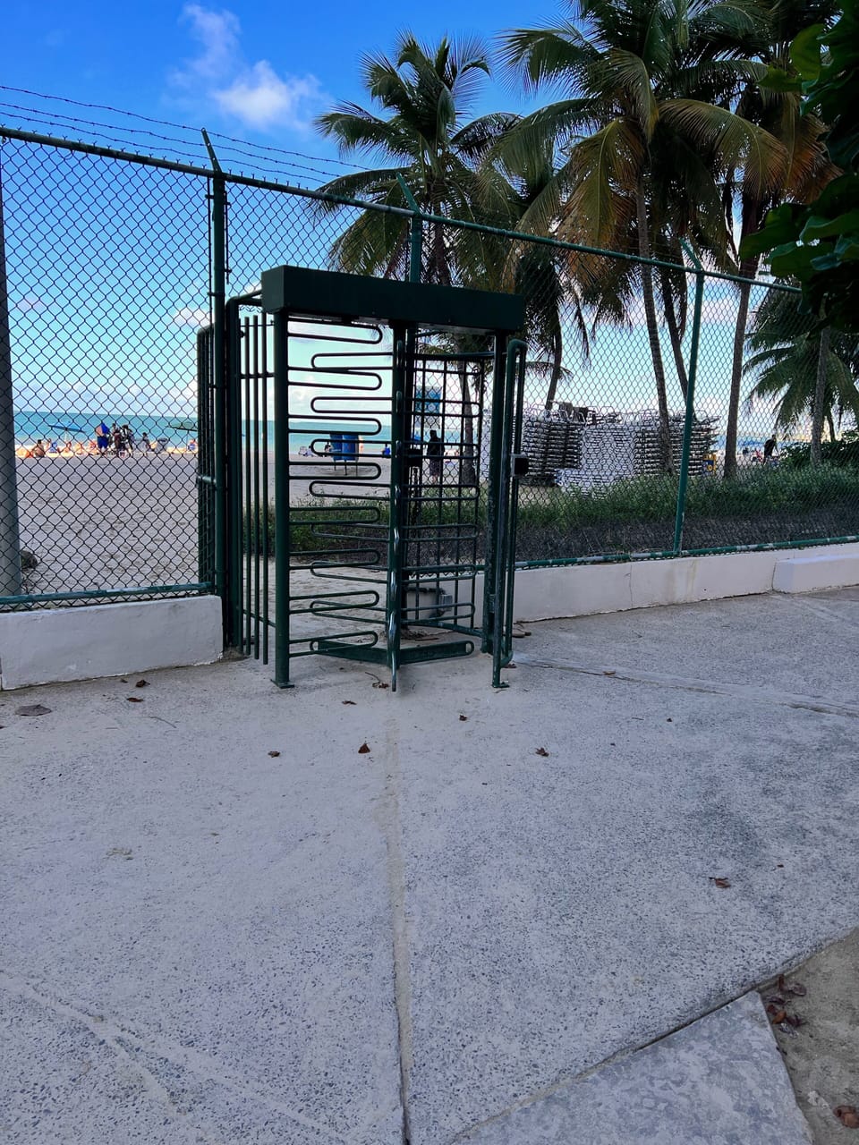 From our building to the beach in and out (fob ) 