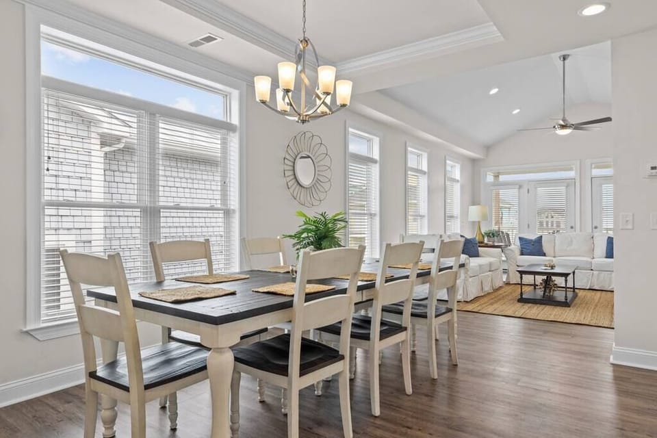 Dining room and living room
