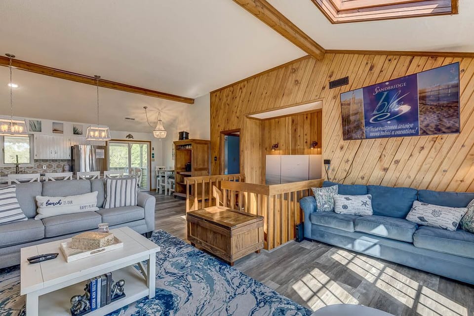 Top-Level Living Room with Deck Access