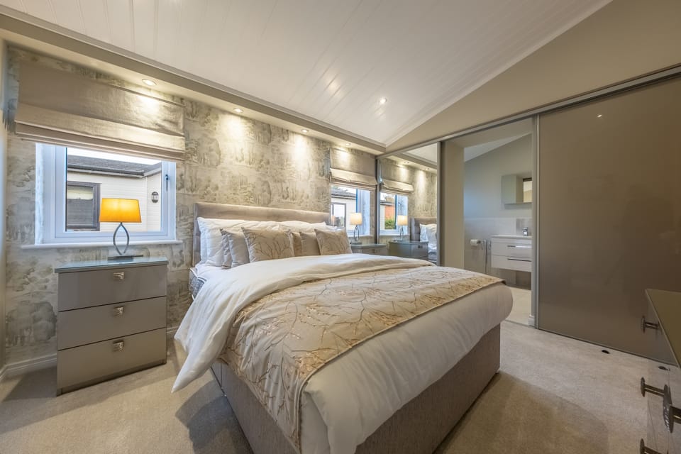 Bedroom two with king-size bed and en-suite shower room