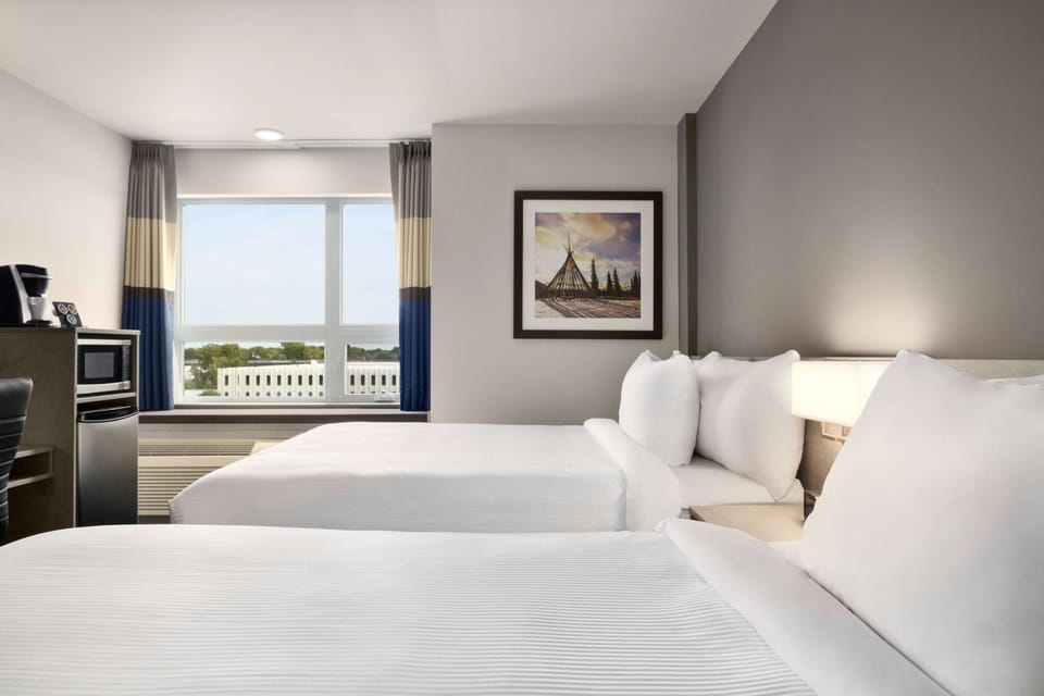 Room, 2 Queen Beds, Non Smoking | Desk, laptop workspace, WiFi, bed sheets