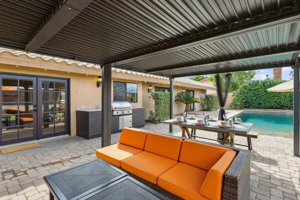 Outdoor seating and BBQ