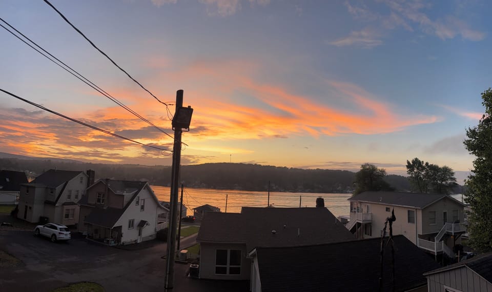 Sunset from the deck