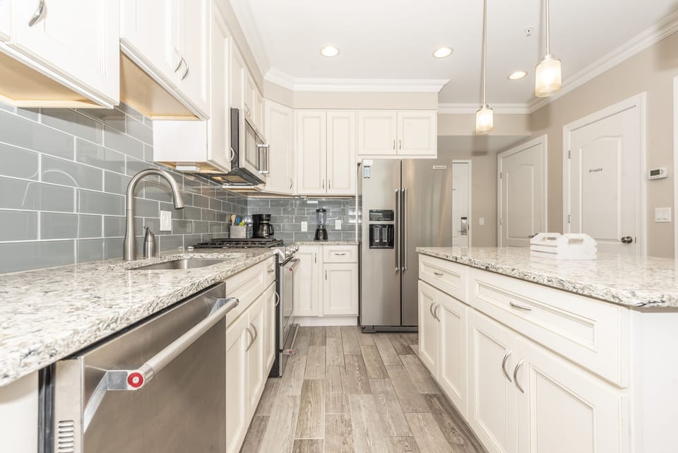 Beautiful kitchen with stainless appliances