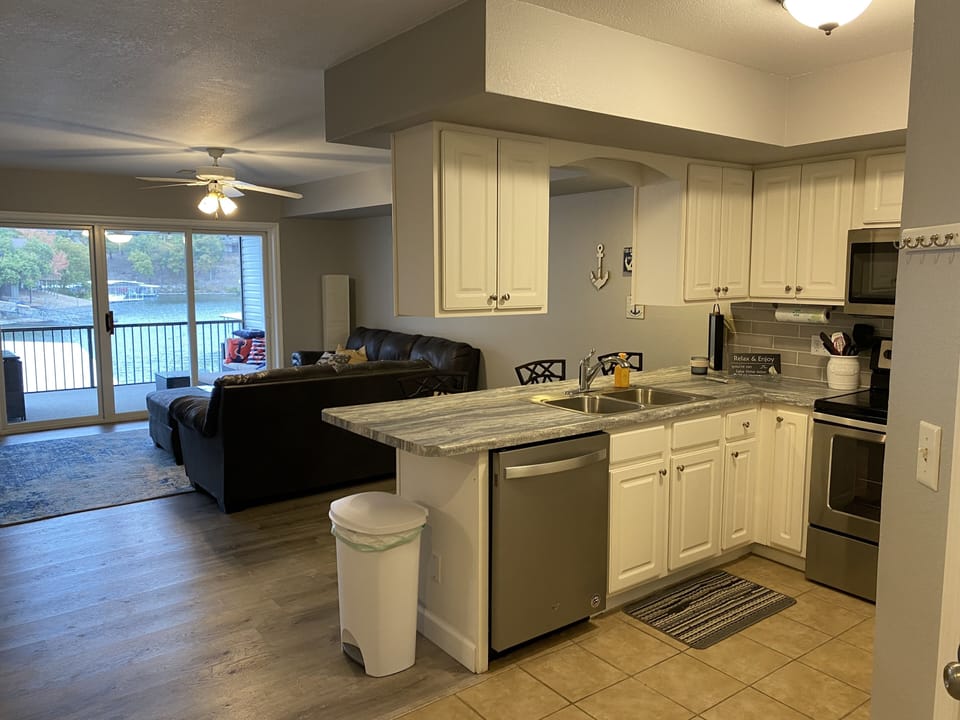 Kitchen looking into family room