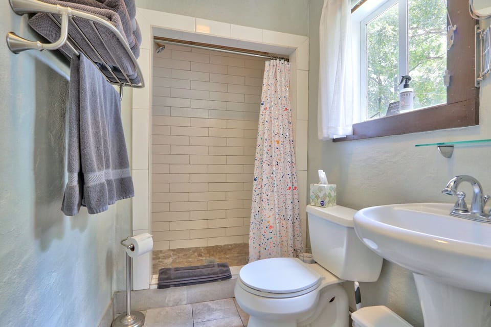 Full bathroom with standing shower