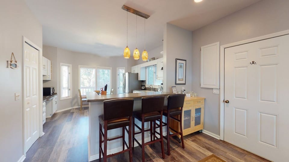 Kitchen with Bar Seating for Three