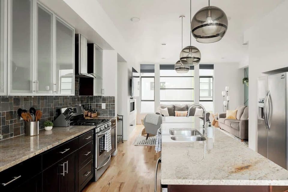 Never miss a social moment on the main floor thanks to its open layout