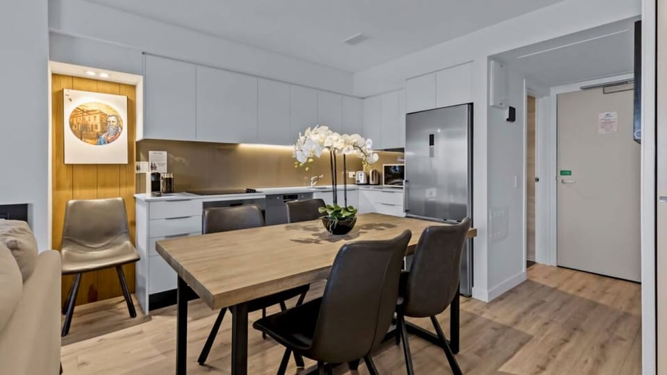 Open plan kitchen dining area