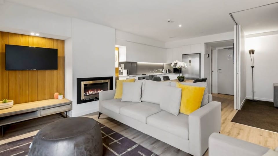 Living Room with gas fireplace