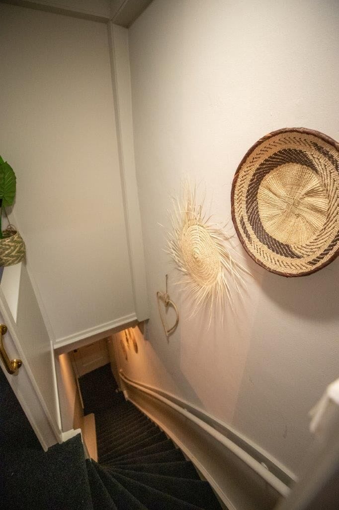 Room 2 is on the first floor. To reach it you need to climb a staircase.