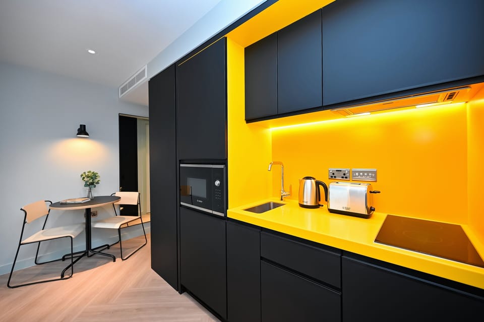 Studio Apartment | 1 bedroom, premium bedding, in-room safe, blackout drapes