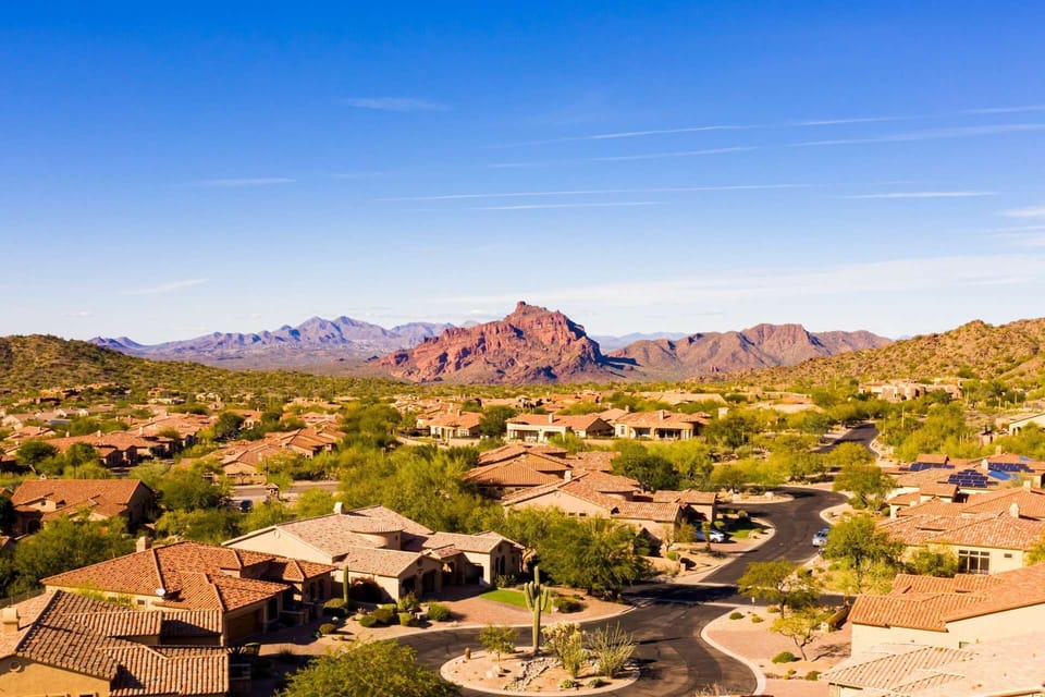 Aerial Neighborhood View in Mesa, AZ