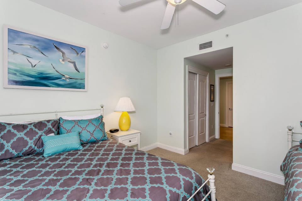 Guest bedroom is large and comfortable