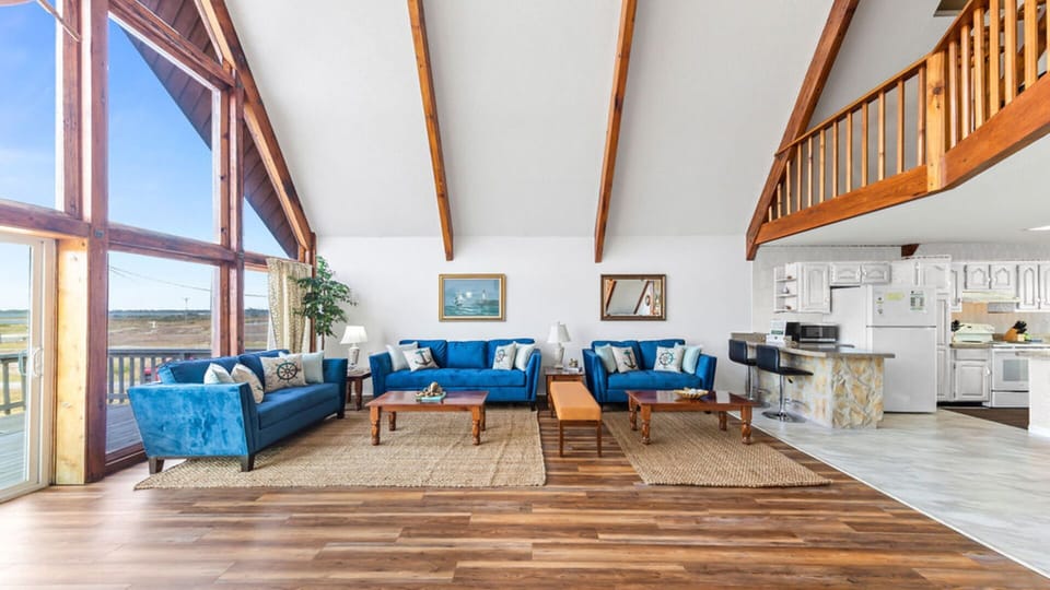 Our living room seating area has 2 amazing conversation sections. There is also a Queen-sized sleeper sofa for 2.