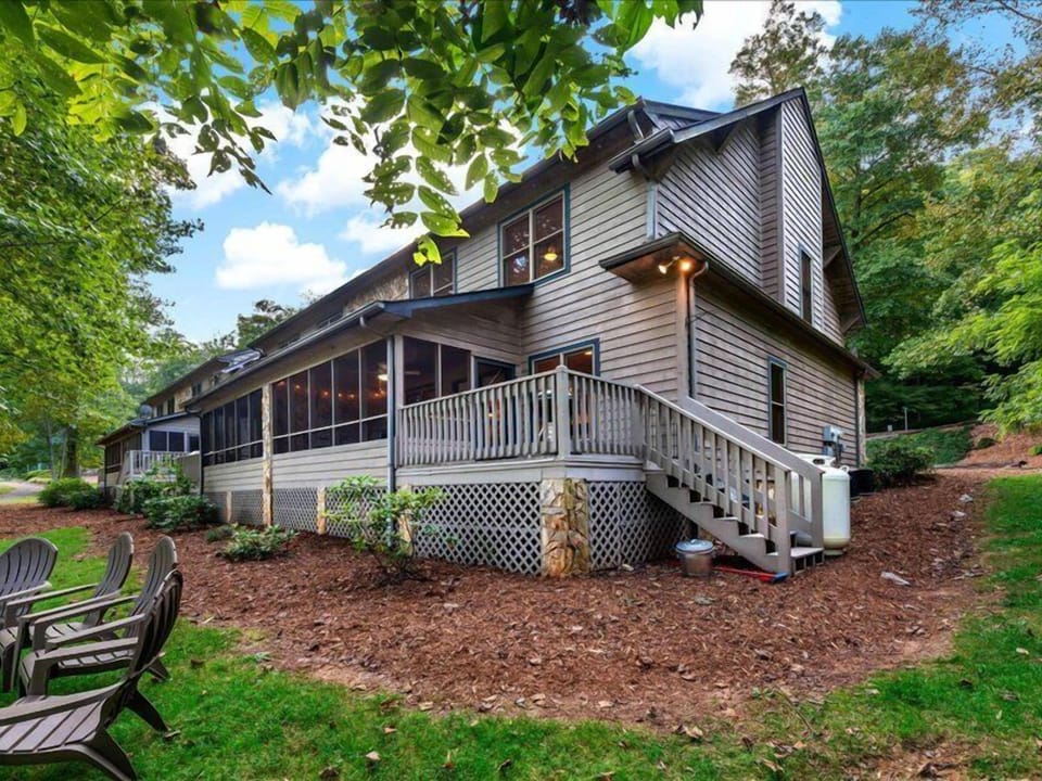 Breathe in the beauty on the spacious back deck.