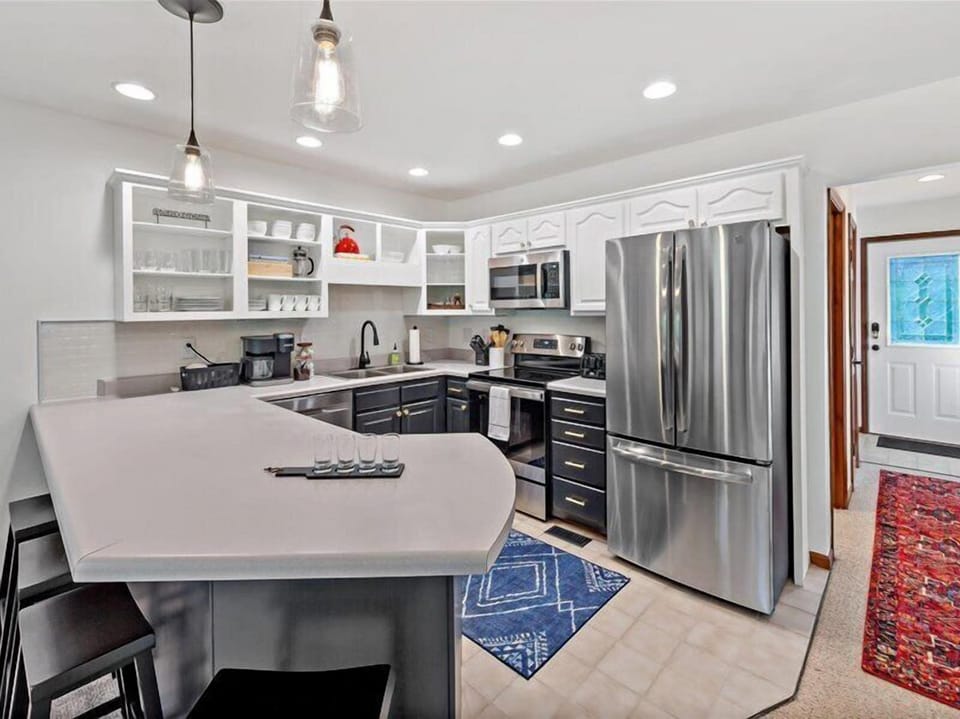 Everything you need is here—fully equipped kitchen with dishwasher & 3 coffee makers (Keurig, Drip, and French press).
