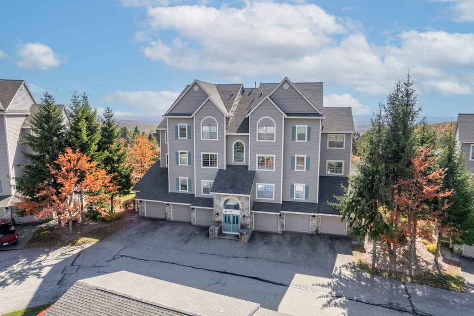 Condo building with free parking