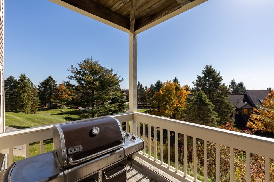 Stunning views from the private balcony- gas grill available for your use.
