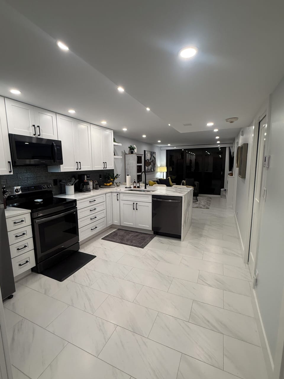 Views from virtually anywhere in the Condo!  Dining/Living Room/Kitchen