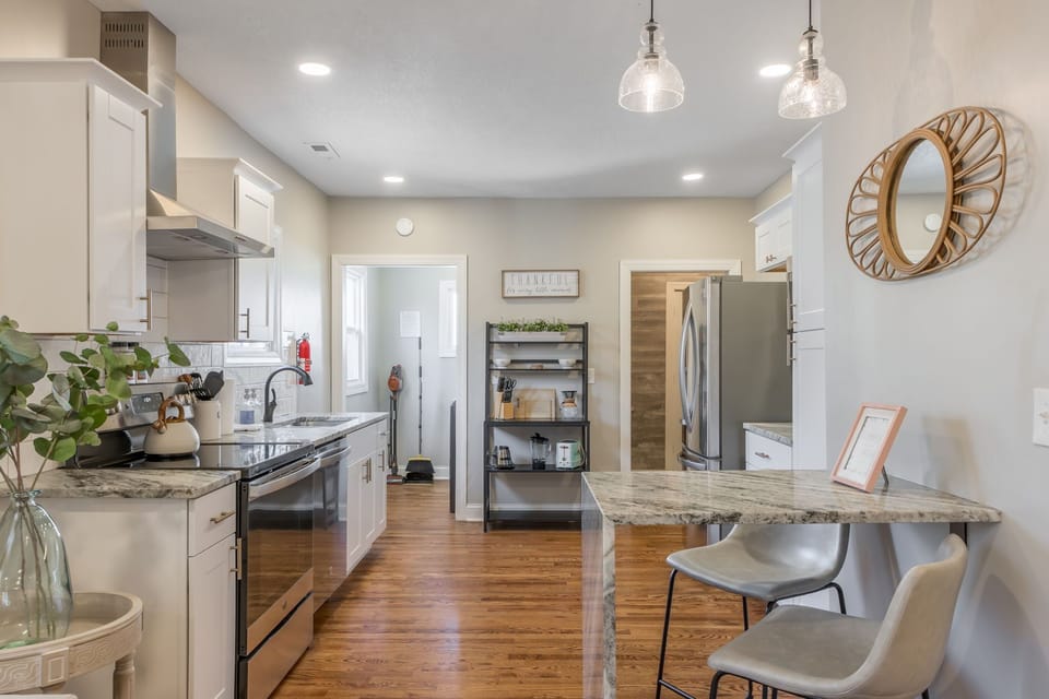 Prepare a delicious meal in the spacious kitchen