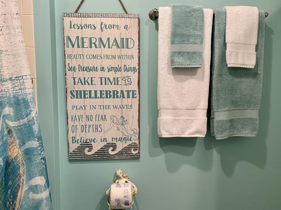 Private Mermaid themed bathroom. 
