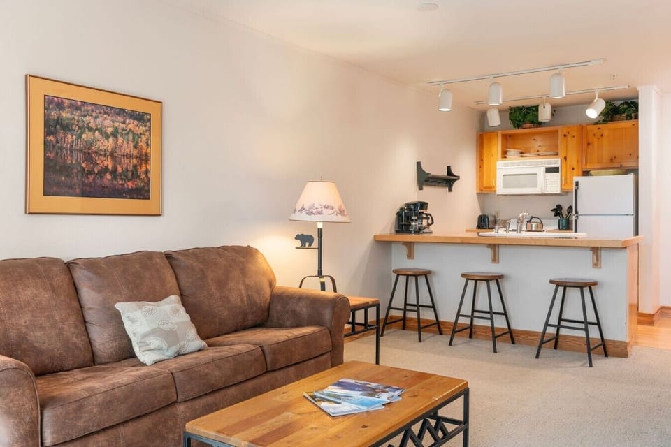 Living room with queen sleeper sofa