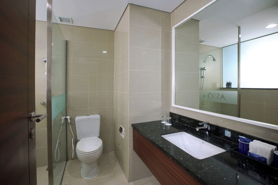 Junior Suite | Bathroom | Shower, towels