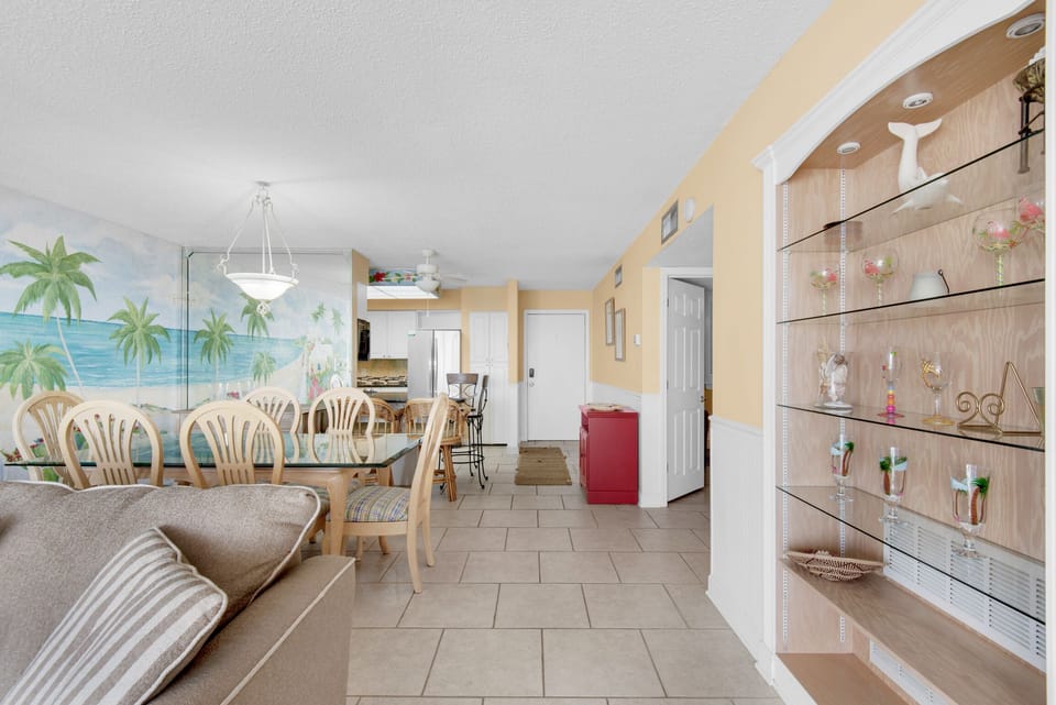Living room to kitchen view