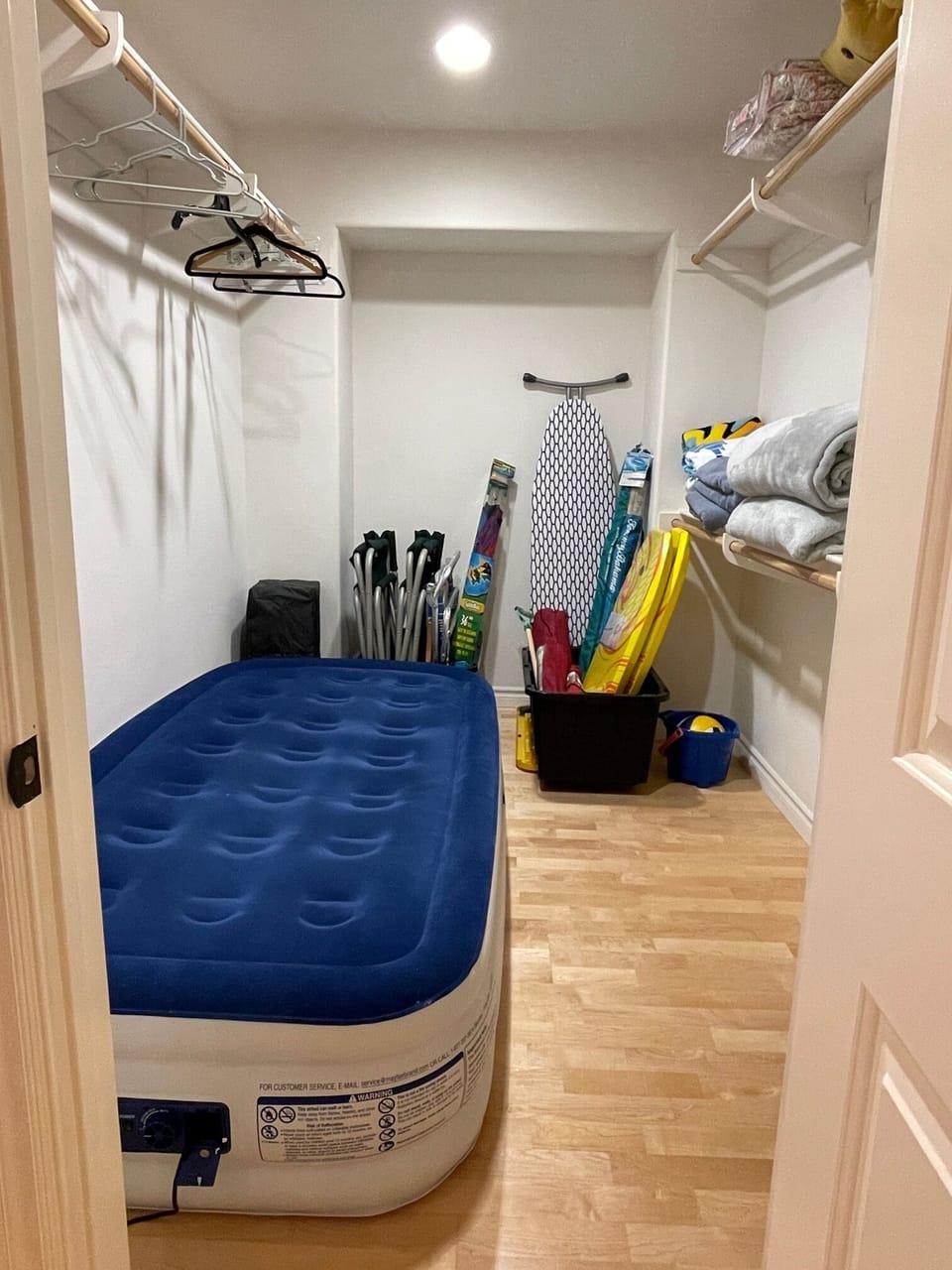 Air Mattress in Master Suite